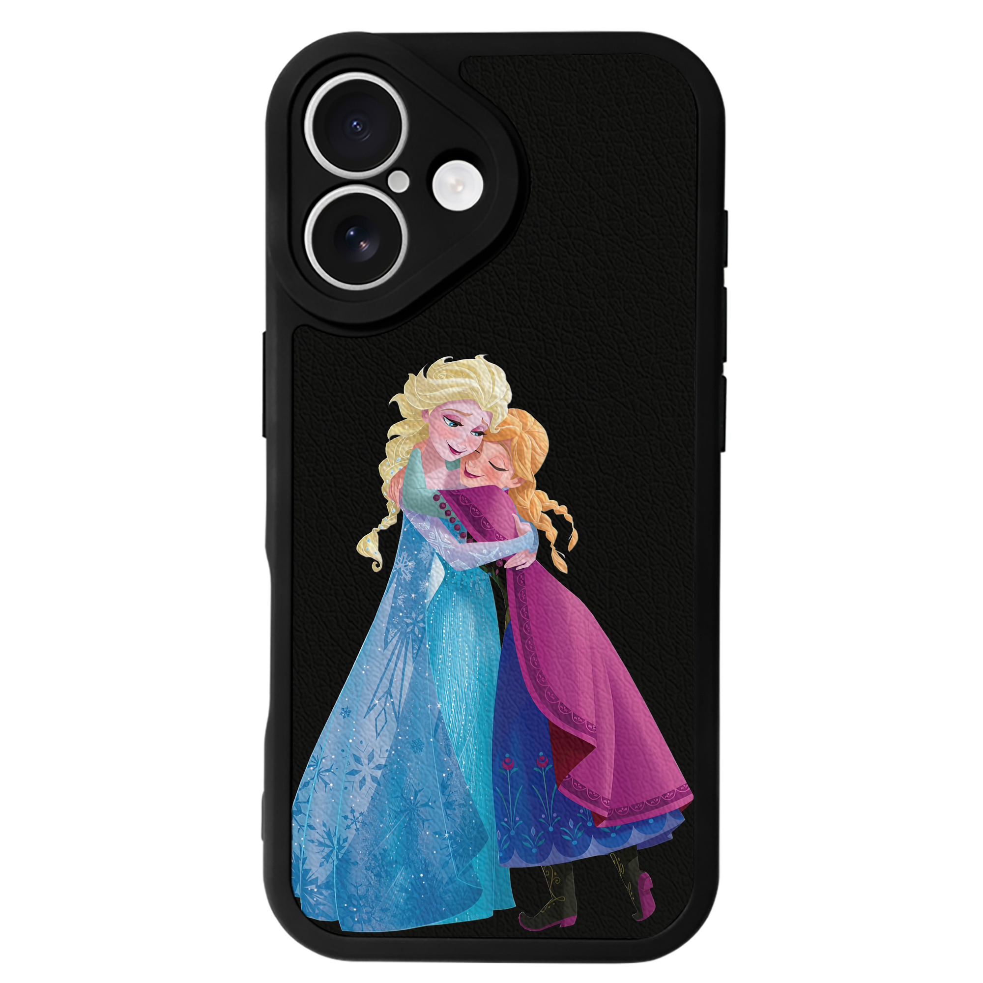 （画像用） アナと雪の女王 アンナ エルサ Frozen Anna Elsa 【iPhone 16シリーズ対応】シリコンスマホケース（レザー調） 材質：シリコン